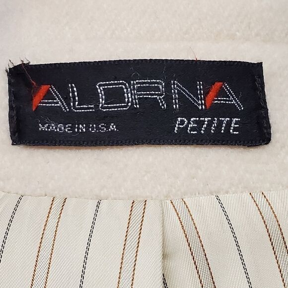 Vintage 80s Retro Cream Wool Blend Double Breasted Trench Coat XL - Picture 5 of 12